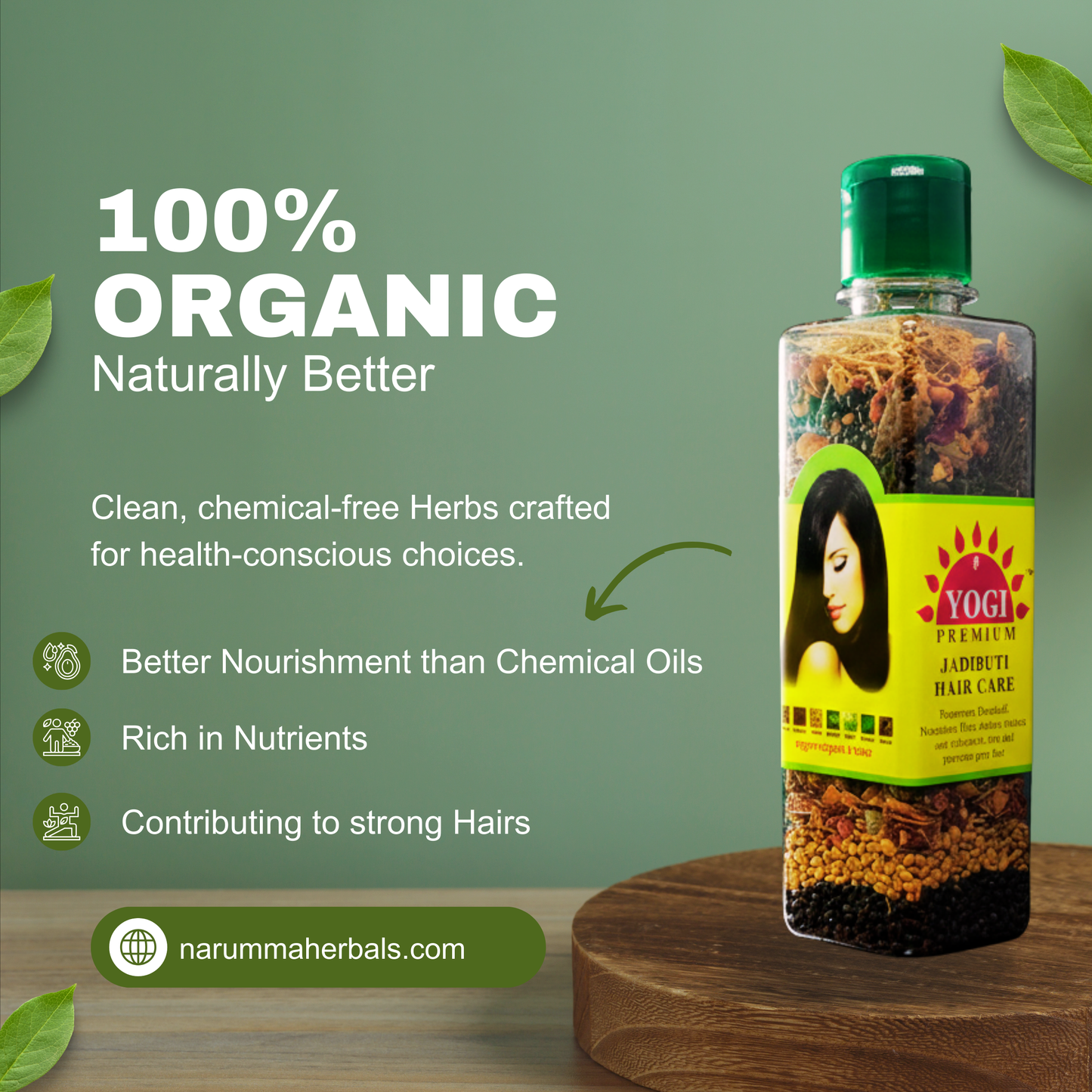 HRIM YOGI JADIBUTI | Hair Care Jadibuti for Natural Hair Care | No Chemical Formula and Zero Side-effects | M.R.P. 375/- | 100 Grams | Daily Usage - Best Results | For Men and Women |