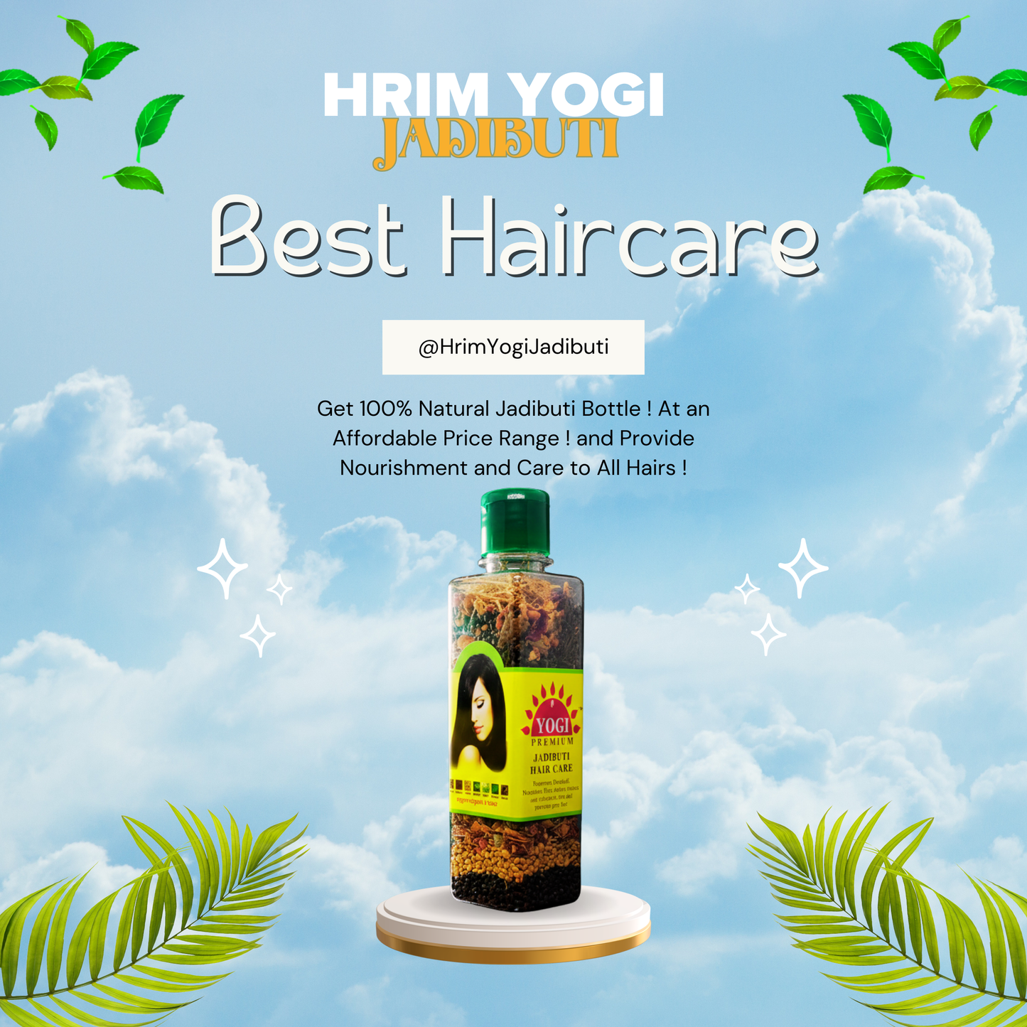 HRIM YOGI JADIBUTI | Hair Care Jadibuti for Natural Hair Care | No Chemical Formula and Zero Side-effects | M.R.P. 375/- | 100 Grams |   Daily  Usage - Best Results | For Men and Women |