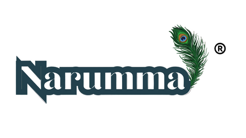 Narumma logo with a peacock feather on a white background